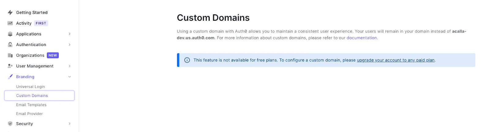 Custom Domain